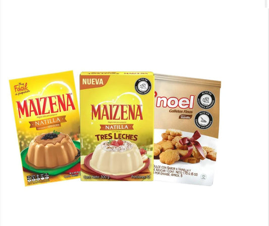 Natilla de Arequipe, Natilla de Tres Leches y Galletas Noel 6.00 oz (3 Pack)